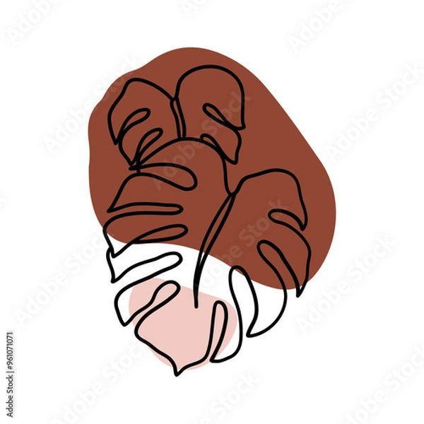 Fototapeta Monstera Leaf Illustration