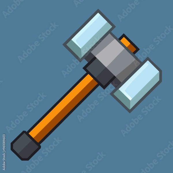 Obraz old steel sledgehammer vector illustration