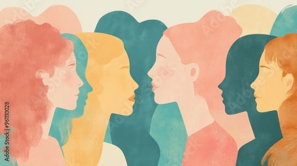 Fototapeta Illustration of concept of International Day for the Elimination of Violence against Women , Generative AI