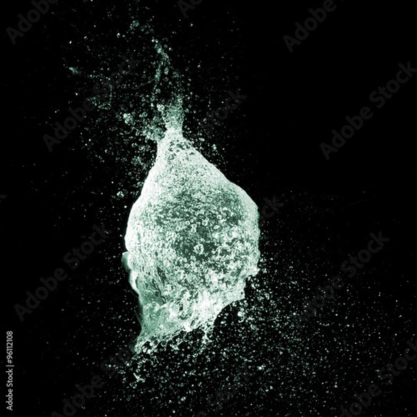 Obraz green water balloon explosion