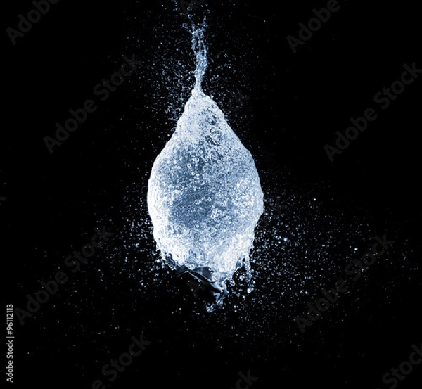 Obraz blue water balloon explosion
