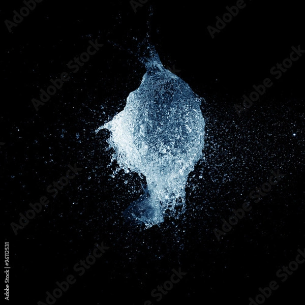 Obraz blue water balloon splash