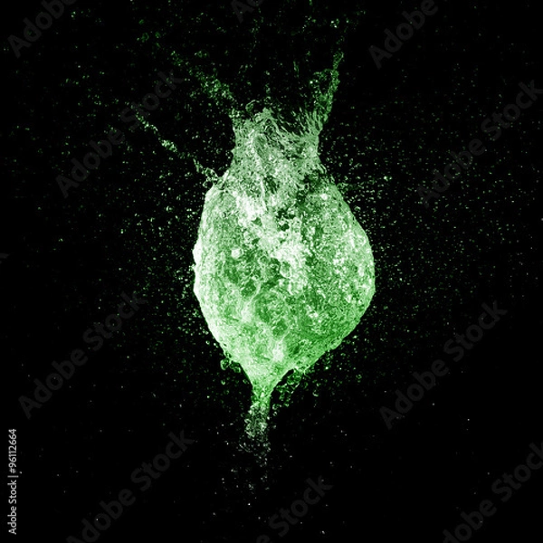 Obraz green water balloon spash