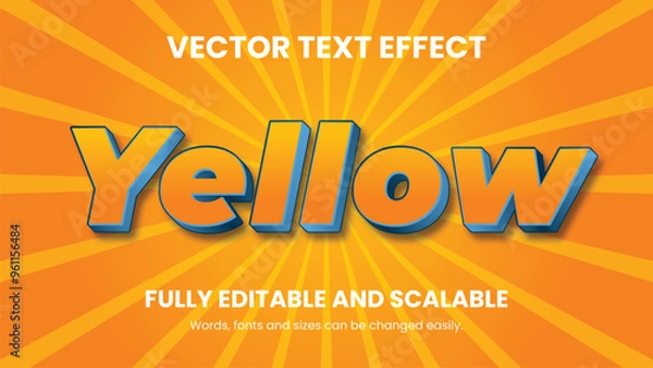 Obraz Vector 3d text effect design