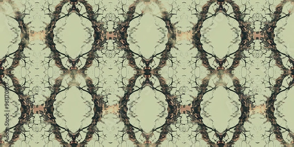 Fototapeta Abstract art with intertwined branches. A visually captivating piece of abstract art featuring intricate, intertwined branches creating a mesmerizing pattern.