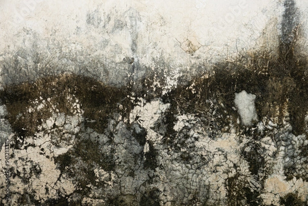 Obraz A wall with a lot of dirt and grime on it