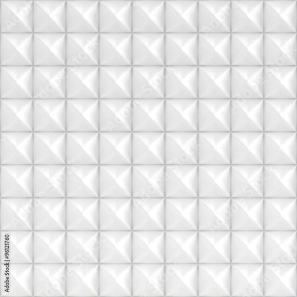 Obraz White square pyramid tiles - abstract background texture