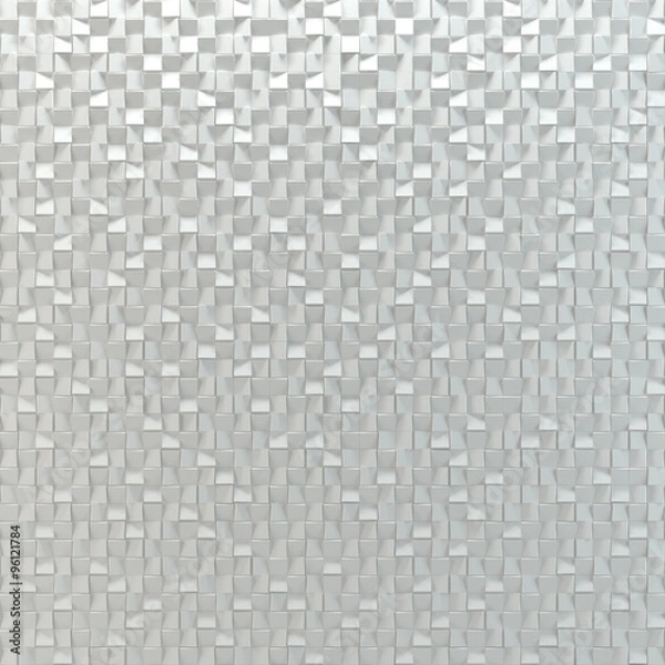 Fototapeta White abstract mosaic tiles - square background