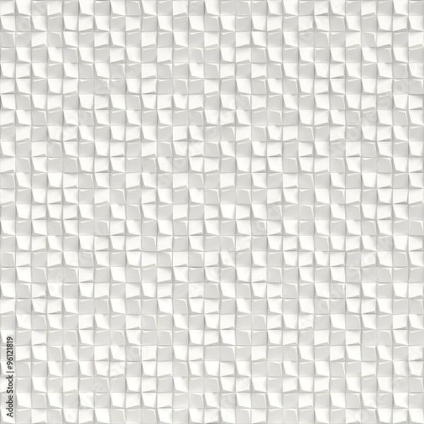 Fototapeta White abstract mosaic tiles - square background