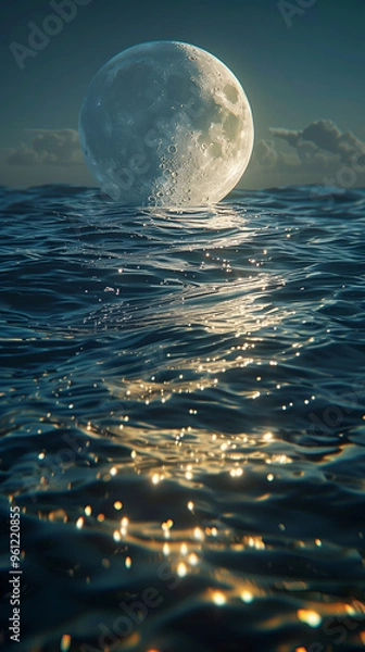 Obraz The Sea and the Moon