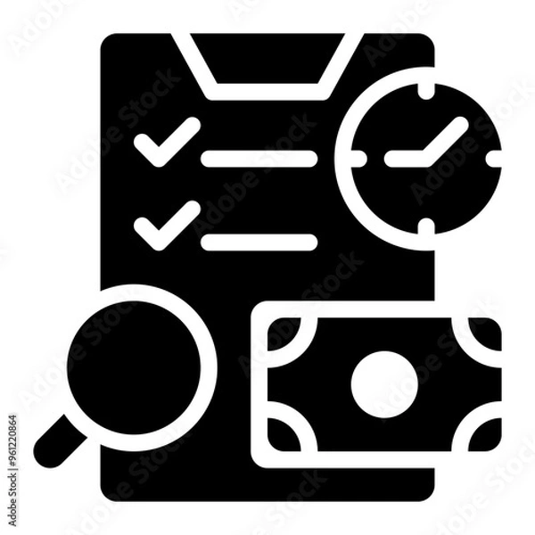 Obraz project management, project, management, organizing, working solid or glyph icon