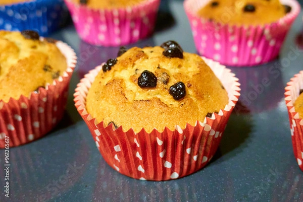 Obraz muffins on a table