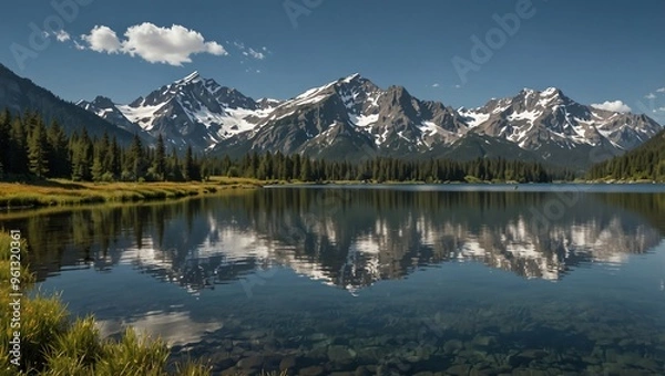 Fototapeta reflection in lake