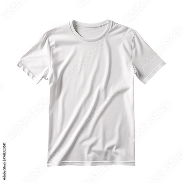 Obraz Blank White T-shirt For Mockup isolated on transparent and white background