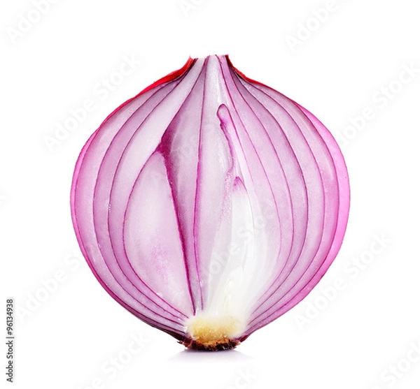Fototapeta red onion isolated on the white background