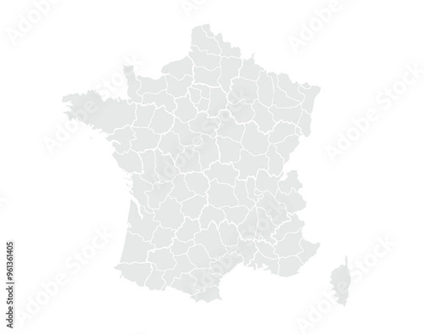 Fototapeta Vector map of France, a country in Western Europe. isolated on white background.