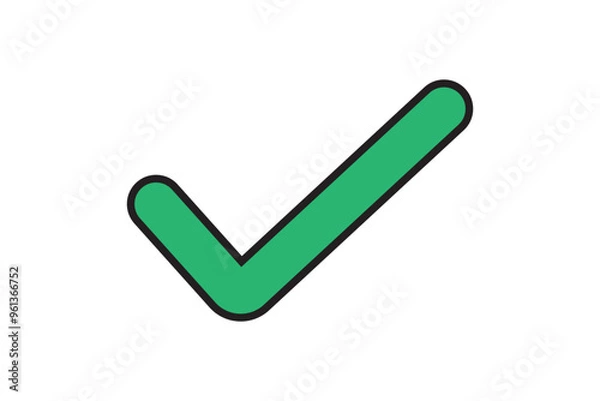 Fototapeta green check mark transparent background png file