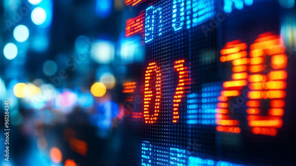 Fototapeta The image of a diverse team discussing stock market trends is a best-seller for corporate presentations.