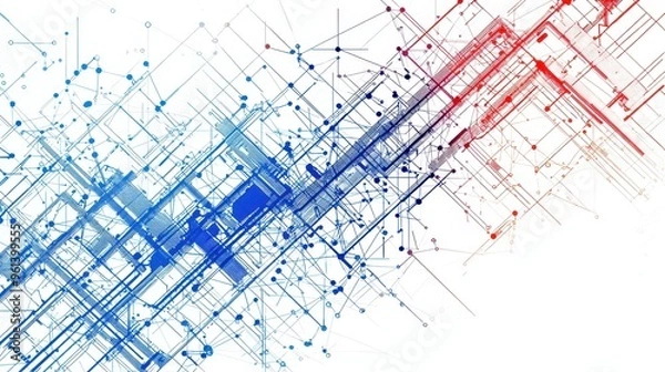 Fototapeta Abstract Network Connection Technology Background