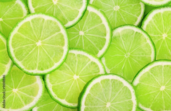 Fototapeta Tło plasterek limonki