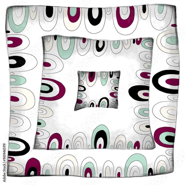 Obraz Digitally handdrawn tangle, doodle, drawing