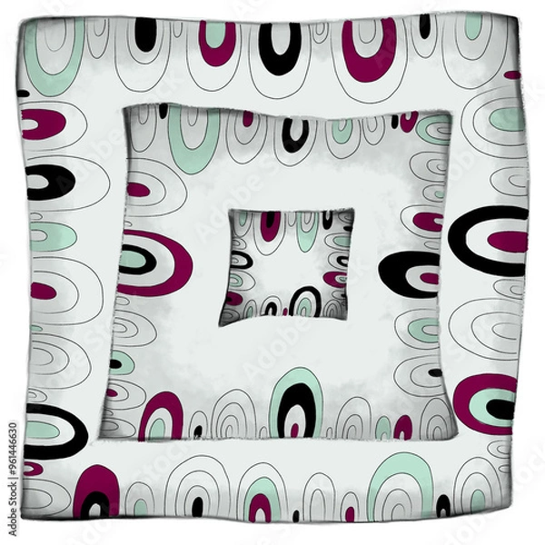 Obraz Digitally handdrawn tangle, doodle, drawing