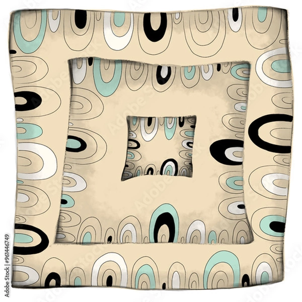 Obraz Digitally handdrawn tangle, doodle, drawing