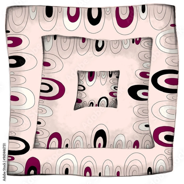 Obraz Digitally handdrawn tangle, doodle, drawing