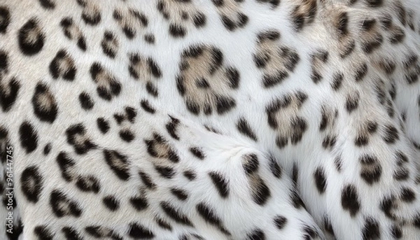 Fototapeta Leopard fur texture skin seamless pattern background