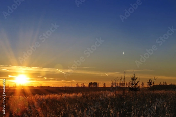 Obraz Догорает октябрь в закатных лучах