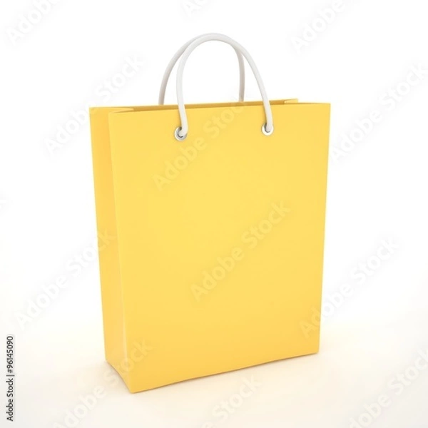 Fototapeta Paper Shopping Bag isolated on white background