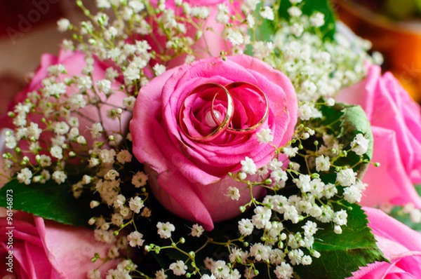 Obraz Букетик невест с обручальными кольцами