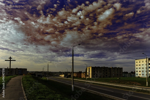 Obraz Ржавые облака над городом