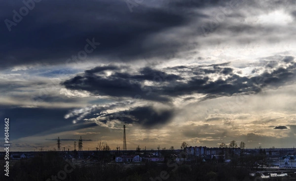 Obraz Тучи похожие на голову змеи