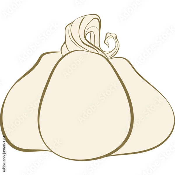 Fototapeta pumpkin gold outline