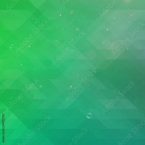 Obraz Abstract geometry triangles bright colorful green pattern