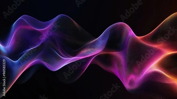 Fototapeta Abstract modern wave background with energetic lines and smooth transitions, offering a sophisticated and dynamic look for digital and print content.