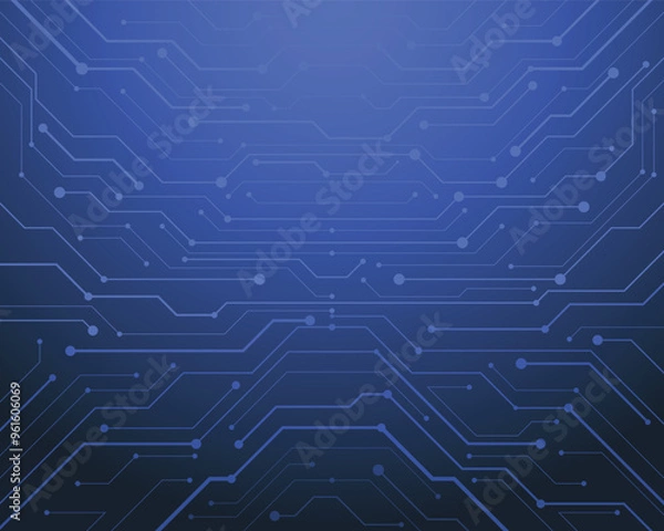 Obraz Abstract technology blue lines circuit board background