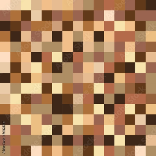 Fototapeta Brown Color Checkered pattern background vector