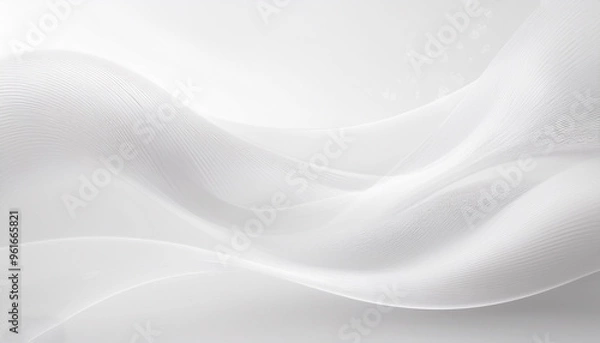 Fototapeta Abstract elegant background design with grey and white wave lines. Horizontal gray background with wavy lines pattern for business banner, or backdrop. Modern wavy abstract white background