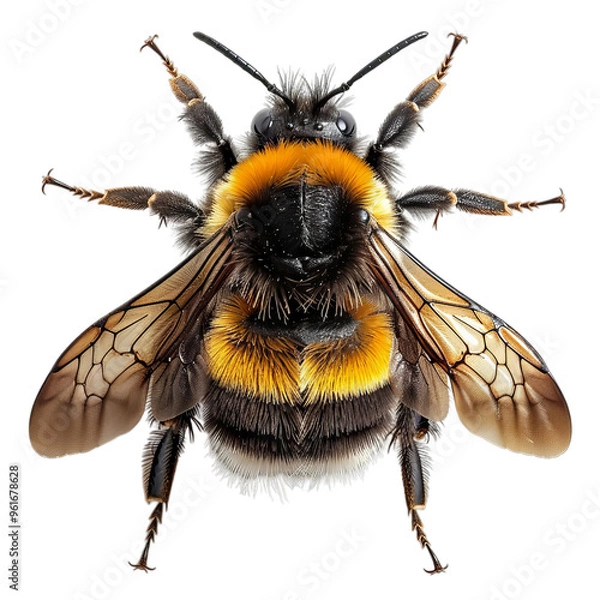 Obraz Bumblebee Close Up: A Detailed Look at a Fuzzy Insect