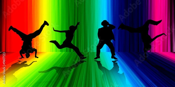 Obraz kolorowi tancerze