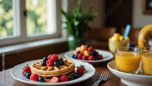 Fototapeta cake with fruit