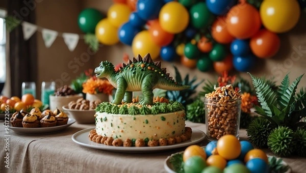 Obraz easter cake and eggs