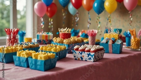 Obraz birthday cake with candles