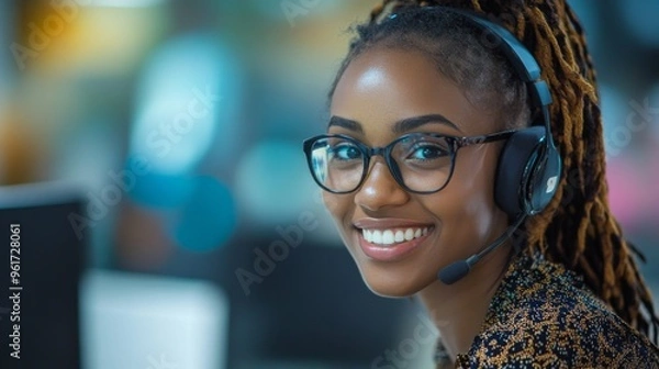 Fototapeta Smiling Customer Service Representative