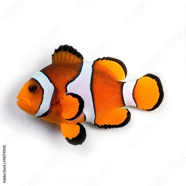 Fototapeta clownfish in transparent white background