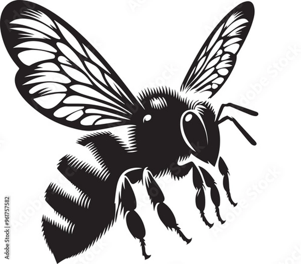Fototapeta BEE silhoutee vector