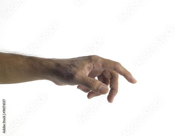 Obraz Hand clicking virtual computer mouse