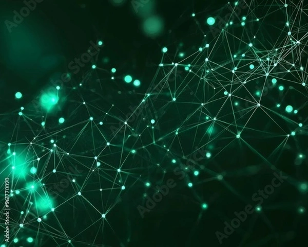 Obraz Dark background with square lines. Background for networking technology concept.